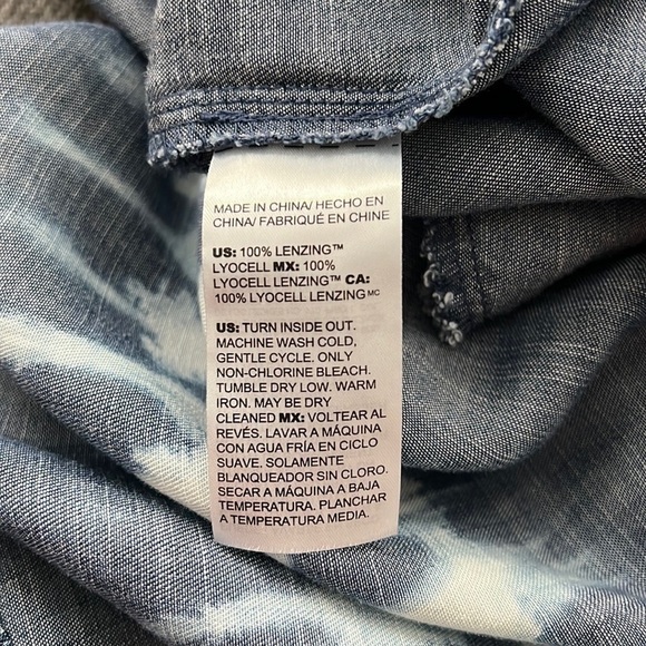 NWT Chico’s Tencel Tie Dye Maxi Tank Dress Blue Size 00 (XS) - Picture 12 of 13